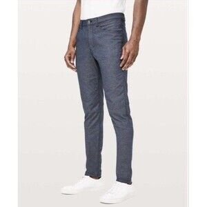 Lululemon ABC Pant Slim *Tech Canvas 34"Heathered Deep Navy Size 28